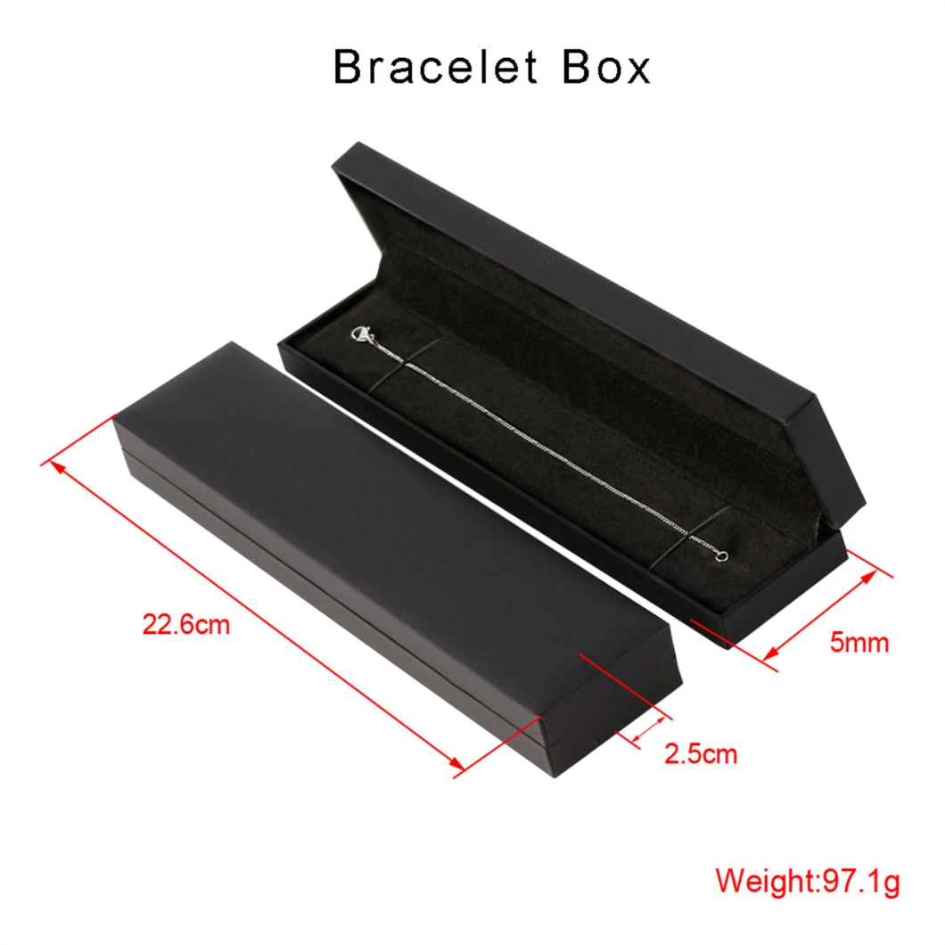 Wholesale Black Leatherette Paper Jewelry Box for Earring /Bangle /Bracelet /Pendant /Ring /Jewelry Packaging Box