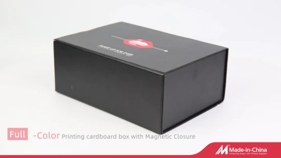 Großhandel kundenspezifische exquisite schwarze Karton-Faltkosmetik-Verpackungsboxen Geburtstagsgeschenk Papier-Schmuckschatulle für Kleidung Uhr Schmuck Versand Blumenbox