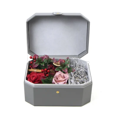 Künstliche Rosen-Blumenbox aus PVC für Weihnachten, Festival, Hochzeit, Geburtstag, Geschenk