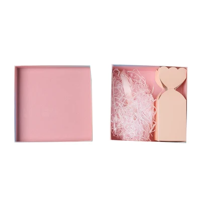 Kundenspezifische Luxus-Geschenkbox für Hochzeit, Geburtstag, Party, rosafarbene Geschenkbox aus Pappe mit einem Deckel